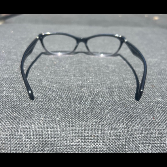 PRADA Women's VPR 15P 55016ZYY-1O1 135 Gloss Black Fade Semi-Cat Eye Frame Italy - Picture 5 of 13